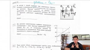 В сосуде с водой плавают три деревянных бруска, которые в равновесии располагаются так, как - №28277