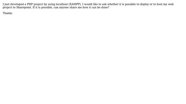 Sharepoint: Is it possible to host PHP project to sharepoint? смотреть онлайн