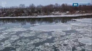 Под Воронежем показали ледоход на реке Дон