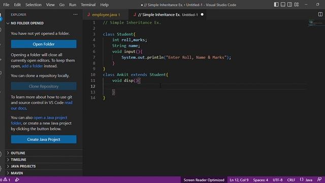 Simple Inheritance Example #inheritance #java смотреть онлайн