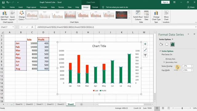 How to create a secondary axis in Excel charts смотреть онлайн