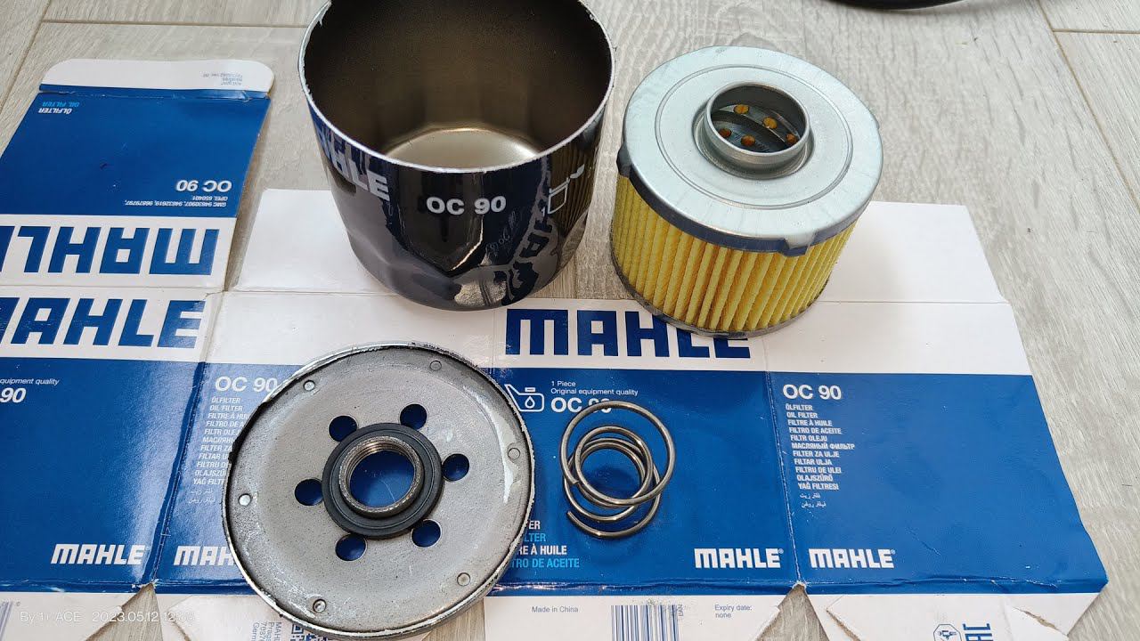 Распил масляного фильтра Mahle OC90 (China) смотреть онлайн