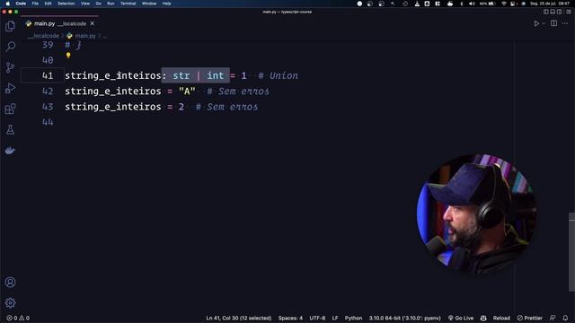 Type annotations - Tipagem de dados no Python 3.10 смотреть онлайн