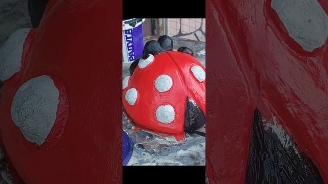 Божья коровка из цемента своими руками. смотреть онлайн