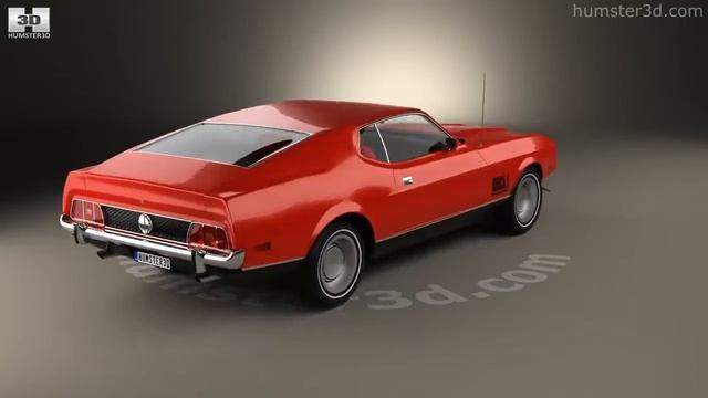 Ford Mustang Mach 1 1971 by 3D model store Humster3D.com смотреть онлайн