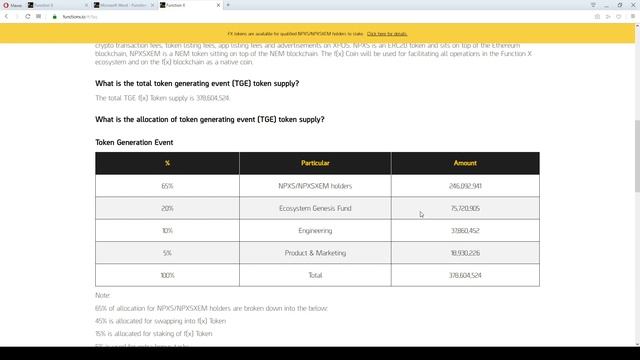 Function X токеномика проекта смотреть онлайн