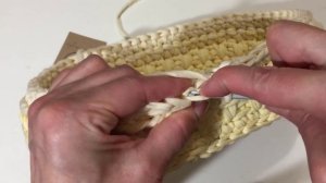 Овальная корзинка из трикотажной пряжи | Пасхальная корзинка крючком