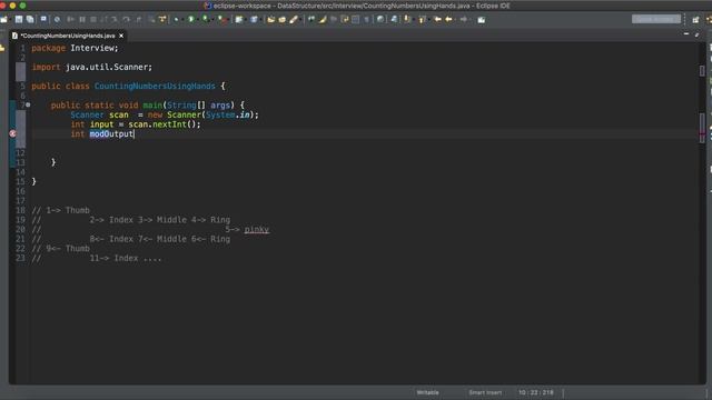 Java program Count numbers using finger смотреть онлайн