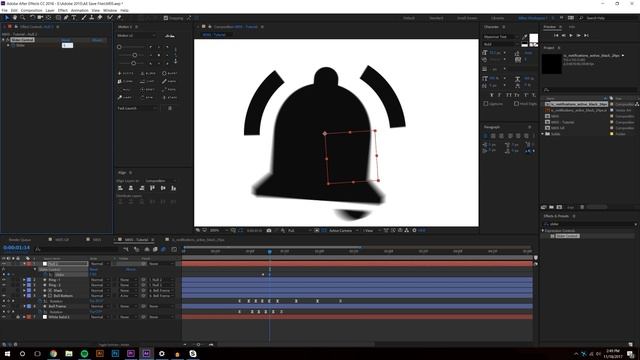 Notification Bell Icon Animation - After Effects Tutorial (Microinteraction 5) смотреть онлайн