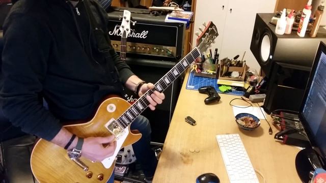 Some hard rock on a 1959 Gibson Les Paul handmade replica DIY смотреть онлайн