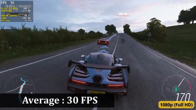 Forza Horizon 4 - Ryzen 3 4300U - Gaming Test - Lenovo Ideapad Slim 3