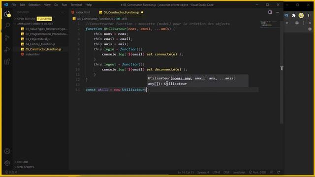 La programmation orientée objet avec JavaScript #06 Constructor Function TutoFr смотреть онлайн