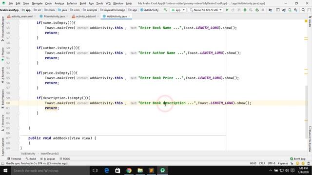 Realm Database Crud App In Android Insert Records Part 2 смотреть онлайн