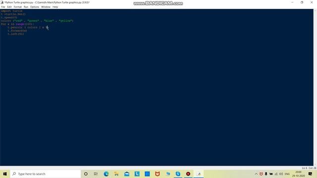 Painting a four color spiral in Python смотреть онлайн