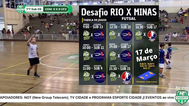 DESAFIO RIO X MINAS DE FUTSAL Ao vivo: COMARY FUTSAL X CFZ JUIZ DE FORA...ASSISTA! смотреть онлайн