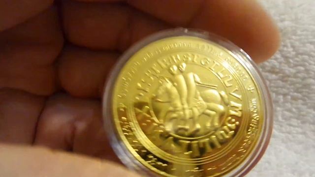 L Монета Масонська Жетон Токен Позолота Gold Plated Coin Masonic Token Gold plated 20231025 смотреть онлайн