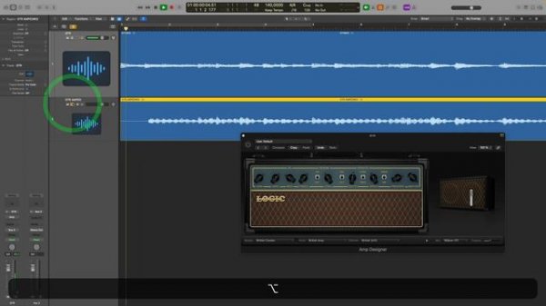 Запись вместе с эффектами в Logic Pro [Logic Pro Help]