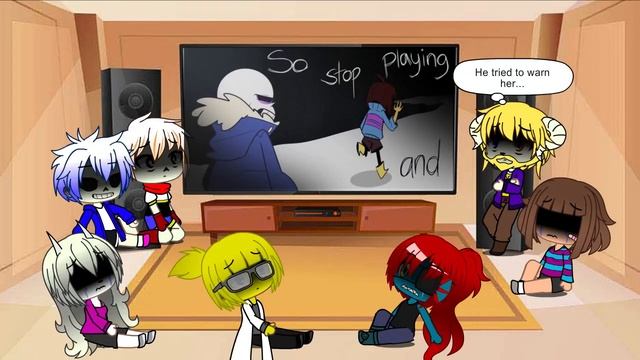 Past Undertale react to GAME OVER смотреть онлайн