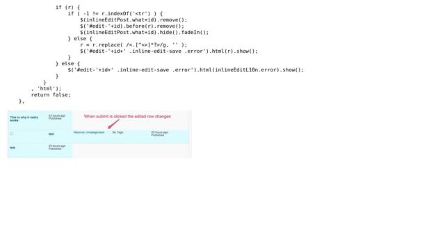 WP List Table custom quick edit box - post meta data missing and columns change on submit смотреть онлайн