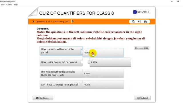 ENGLISH QUIZ "QUANTIFIERS" MELALUI WONDERSHARE QUIZ CREATOR, DIKLAT SAMISANOV KE 43. смотреть онлайн