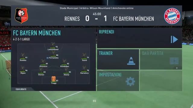 St4 5a giornata champions Rennes Bayern Monaco смотреть онлайн