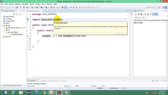 Java Fundamental Part III : User Define Name vs Pre-Define Name || Scanner смотреть онлайн