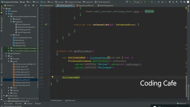 Kotlin Project Instagram App with Firebase - user Instagram Profile Info Followers & Followings смотреть онлайн
