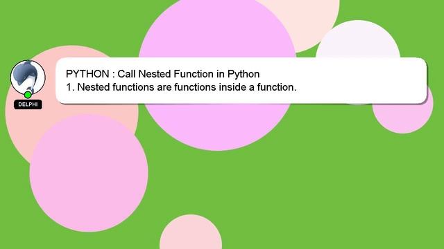 PYTHON : Call Nested Function in Python смотреть онлайн