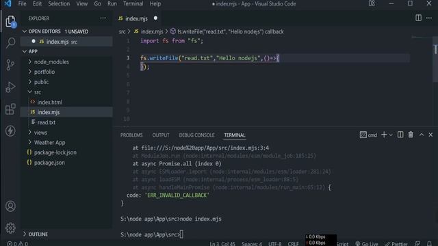 Async File System Module in Node.js || NodeJS Tutorial for Beginners in 2022 смотреть онлайн