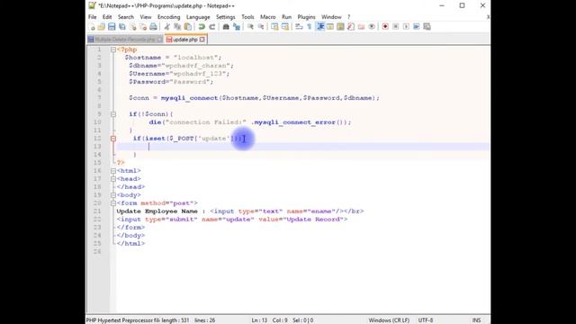 php using MySQLI update data from remote database (phpMyAdmin) MySQL смотреть онлайн