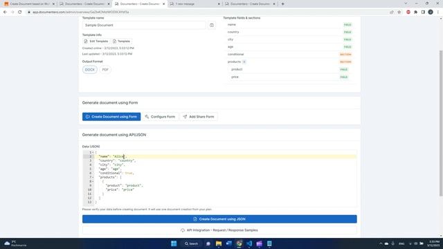 Generate Word / PDF Documents using JSON API смотреть онлайн
