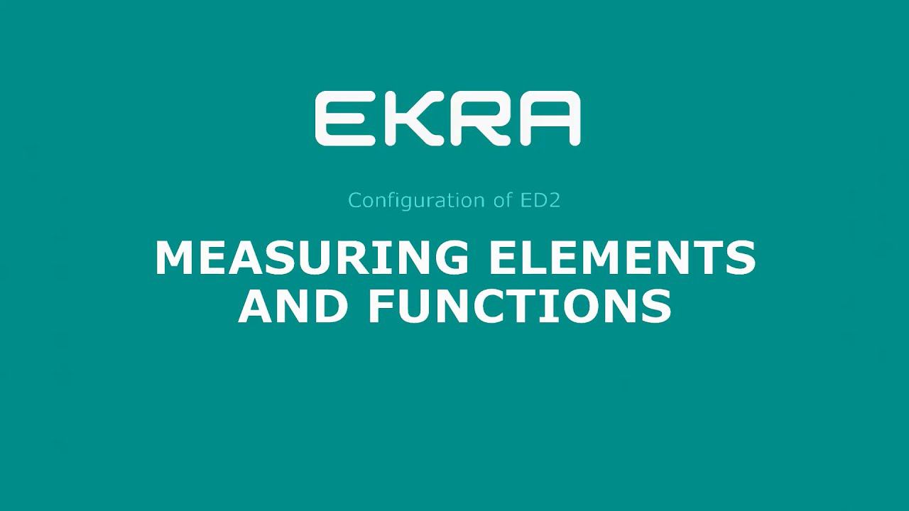 EKRA ED2. Configuration 11. Measuring elements and functions смотреть онлайн