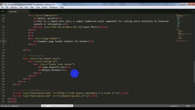 Bootstrap part 23 Jumbotron & Page header смотреть онлайн