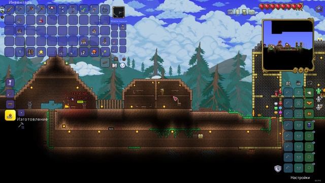 ТЕРРАРИЯ ПРОХОЖДЕНИЕ С ДРУЗЬЯМИ #4 постройка дома и склада смотреть онлайн