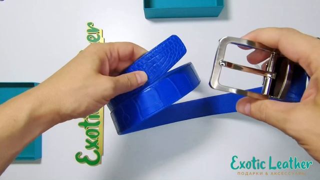 Эксклюзивный ремень из натуральной кожи с живота крокодила