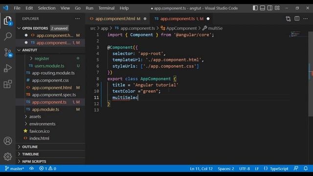 Angular 14 Tutorial For beginners, Style Binding in Angular, Add CSS Property in angular TestyCodei смотреть онлайн