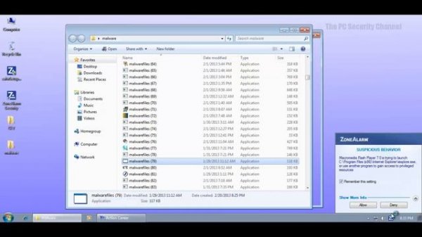 Zone Alarm free firewall test