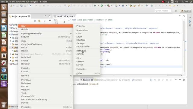 how to run Servlet program in ubuntu смотреть онлайн