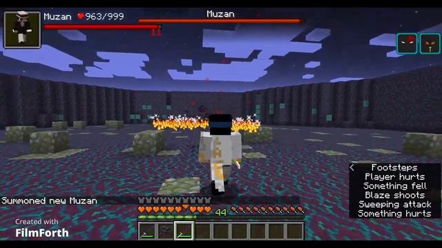 Minecraft fighting all 12 moons (Demon Slayer kimetsu no yaiba mod) смотреть онлайн