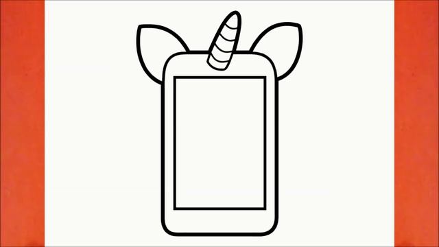 HOW TO DRAW A CUTE UNICORN PHONE