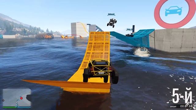 МЕГА РАМПА С ЛОВУШКАМИ И ОДНИМ ЧЕКПОИНТОМ (ГТА 5 ОНЛАЙН, GTA ONLINE) смотреть онлайн