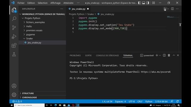 Python et Pygame n°0 #02 смотреть онлайн