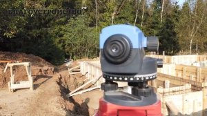 Как отбить уровень фундамента нивелиром? // Благоустройство.рф