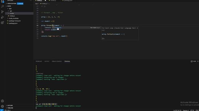 foreach , map , filter in JavaScript смотреть онлайн
