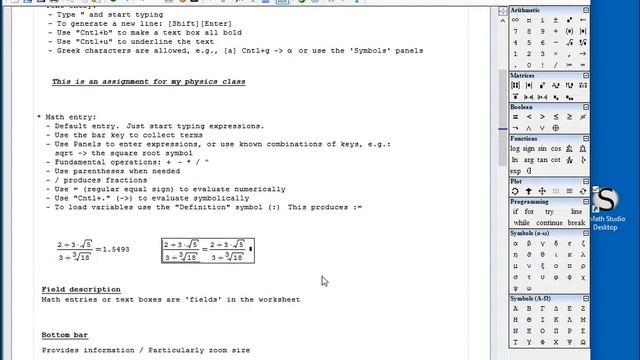 2.1 SMath Studio Interface, Formats, Fields смотреть онлайн
