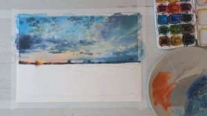WATERCOLOR Painting TUTORIAL - How to Paint a LANDSCAPE