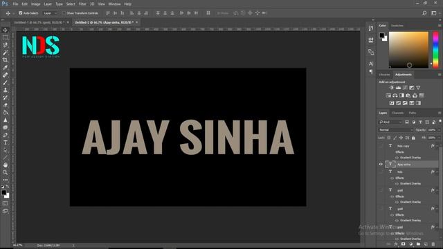 Gold Text Design | Photoshop l Gold Effects l Gradient Effects l New Design Station смотреть онлайн