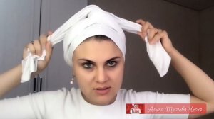 Как красиво завязать платок на голову/один платок 2 способа