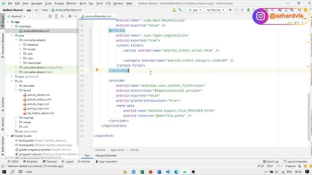 Tutorial Membuat Aplikasi Absensi dengan Android Studio смотреть онлайн