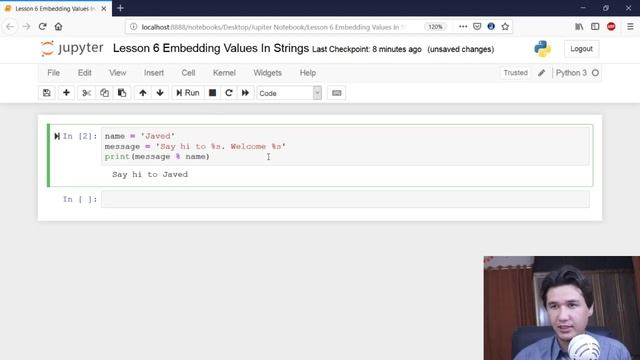 Embed Value in String | Python Tutorial For beginners [ Urdu | Hindi ] | Lesson 6 смотреть онлайн